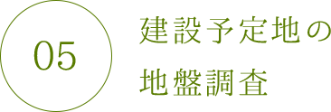 建設予定地の地盤調査